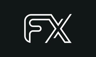 iniziale lettera fx logo design. fx logo design. creativo e moderno fx logo. professionista vettore