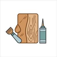olio per legna colore icona vettore