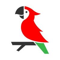 pappagallo icona logo design vettore
