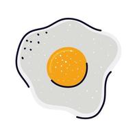 disegno dell'uovo fritto vettore