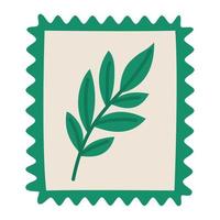 francobollo della pianta vettore
