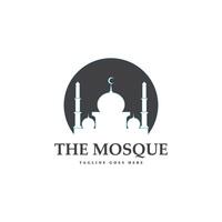 moschea logo disegno, islamico logo vettore