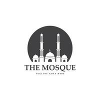 moschea logo islamico logo modello vettore