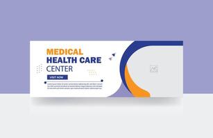 medico Salute cura copertina banner design modello vettore