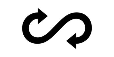 infinito freccia icona simbolo di base semplice design vettore