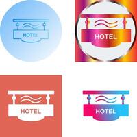 Hotel cartello icona design vettore