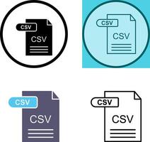 csv icona design vettore