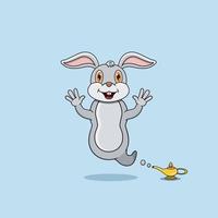 simpatici e divertenti animali con coniglio. personaggio geniale. perfetto per mascotte, logo, icone e design del personaggio.