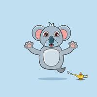 simpatici e divertenti animali con koala. personaggio geniale. perfetto per mascotte, logo, icone e design del personaggio.