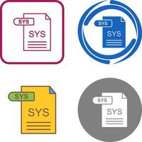 SYS icona design vettore