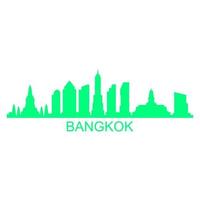 skyline di bangkok su sfondo bianco vettore