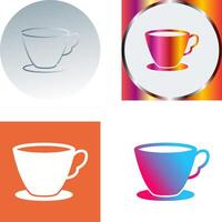 disegno dell'icona della tazza di tè vettore