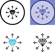 disegno dell'icona del diamante vettore
