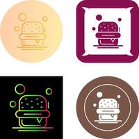 disegno dell'icona di hamburger vettore