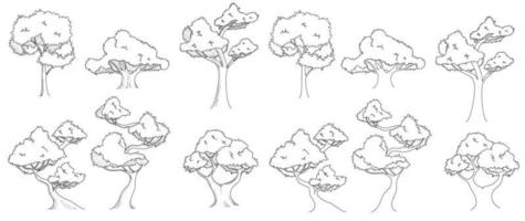 disegno dell'illustrazione dell'albero vettore