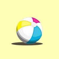 illustrazione vettoriale di pallone da spiaggia colorato isolato