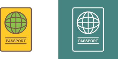 disegno dell'icona del passaporto vettore