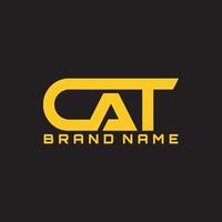 gatto iniziale lettera logo design vettore