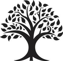 baldacchino essenza albero emblema design verdeggiante eredità iconico albero logo icona vettore