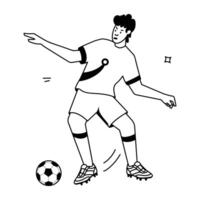 calcio Giocatori piatto illustrazioni vettore