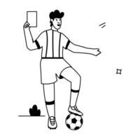 calcio Giocatori piatto illustrazioni vettore