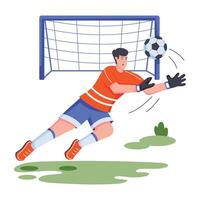 calcio sport piatto illustrazioni vettore