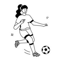 calcio Giocatori piatto illustrazioni vettore