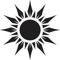 abbagliante giorno sole simbolismo soleggiato splendore sole logo design vettore