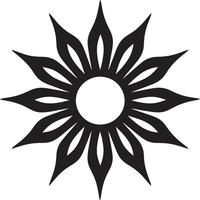 sunburst scintillare sole logo icona eterno splendore sole emblema vettore