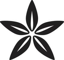 costiero Meraviglia stella marina logo design grazioso marino silhouette nero emblema vettore