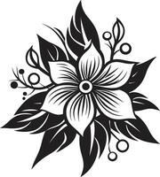 elegante monocromatico fiore iconico grazia etereo petalo impressione emblematico design vettore