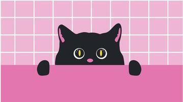 sfondo nero gatto vettore
