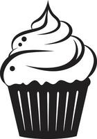 delizioso gioia nero circuito integrato Cupcake forno beatitudine Cupcake nero vettore