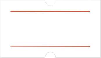 autoadesiva carta prezzo etichetta con Due rosso strisce. carta prezzo etichetta con Due rosso strisce icona. vuoto prezzo etichetta simbolo. bianca etichetta per indicare il scadenza Data. piatto stile. vettore