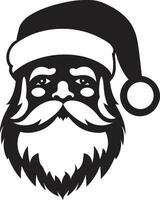 polare Claus fascino nero freddo Santa freddo periodo natalizio freddo nero Santa vettore