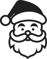 polare Claus fascino nero freddo Santa freddo periodo natalizio nero Santa vettore