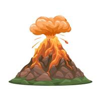 montagna vulcanico eruzione illustrazione vettore