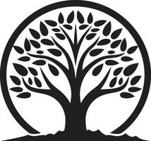 nature marchio albero logo iconico arboreo design logo vettore