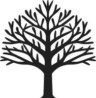 senza tempo arboreo icona logo ecomark iconico albero logo design vettore