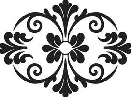 raffinato decorativo dettaglio ornamentale emblema icona opulento ornamentale fiorire logo design vettore