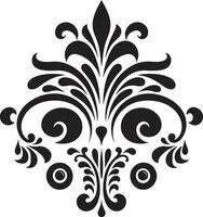 Vintage ▾ raffinatezza ornamento delicato ornamento nero emblema vettore