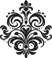 elegante eleganza decorativo intricato simmetria nero ornamento vettore