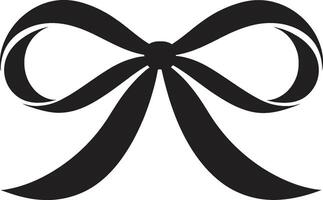 grazioso nastro dettagliare decorativo emblema artistico nastro fiorire nero emblema nastro vettore