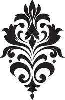 classico incisioni nero filigrana elegante abilità artistica Vintage ▾ nero emblema vettore