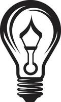 radiante prospettive nero lampadina creazione nero lampadina illuminato innovazione vettore