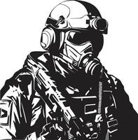 bio sync combattente futuristico tattico insegne pixel paragon elettrico exo soldato emblema vettore