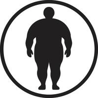 campione modificare umano Impressionante contro obesità nel 90 parole silhouette sinfonia nero circuito integrato emblema conduzione obesità consapevolezza vettore