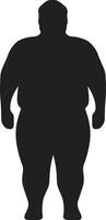 dinamico cambio un' 90 parola nero circuito integrato emblema incoraggiando obesità fitness tagliare trionfo ispirando umano benessere in mezzo obesità vettore