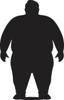 contorni di modificare un' 90 parola emblema principale il combattimento contro obesità metamorfosi missione nero circuito integrato per umano obesità trasformazione vettore