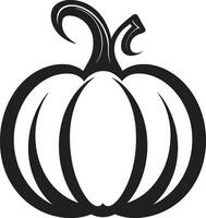 allettante autunno nero di zucca nel spettrale splendore elegante nero zucca vettore